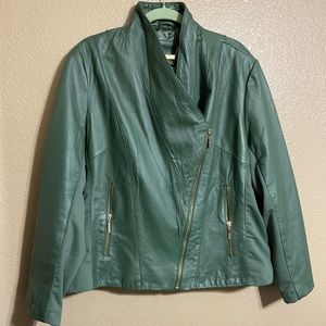 Leather moto jacket